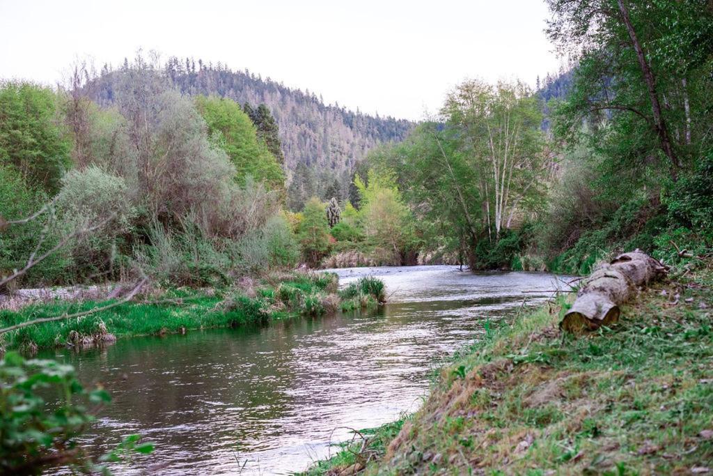 Cozy Wild West Covered Wagon Next To River غرانتس باس، أوريغون المظهر الخارجي الصورة